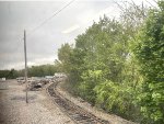 We leave the Franlin Line at Walpole. This track on the right is a wye track to the CSX Framingham Secondary 